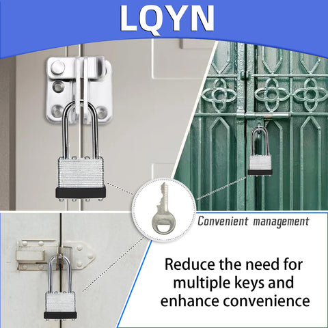 Hardened shackle and dual locking levers on LQYN padlock