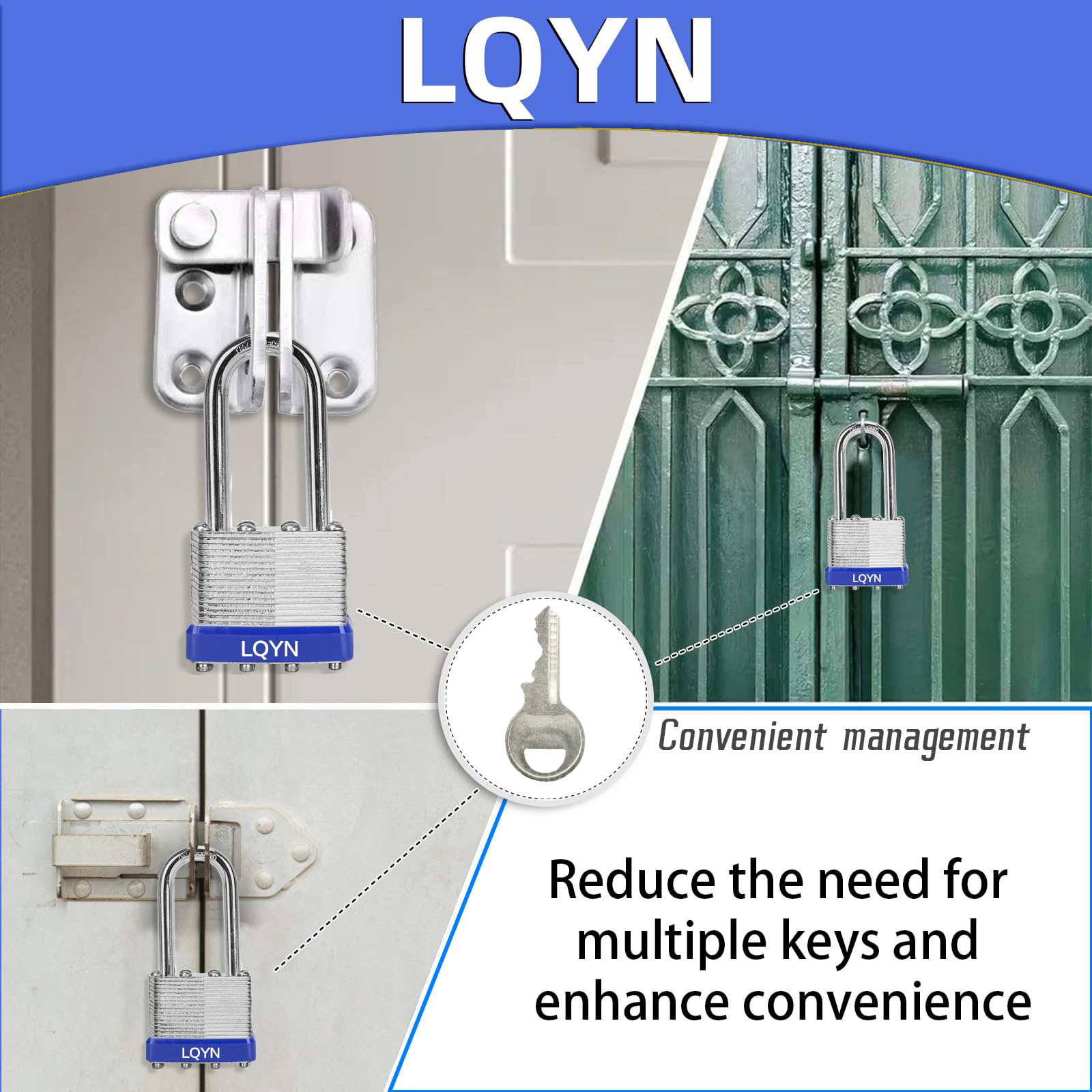 LQYN keyed-alike padlocks ideal for storage lockers and cabinets