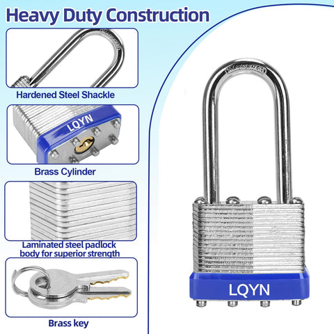 LQYN laminated padlock with durable 40mm steel body