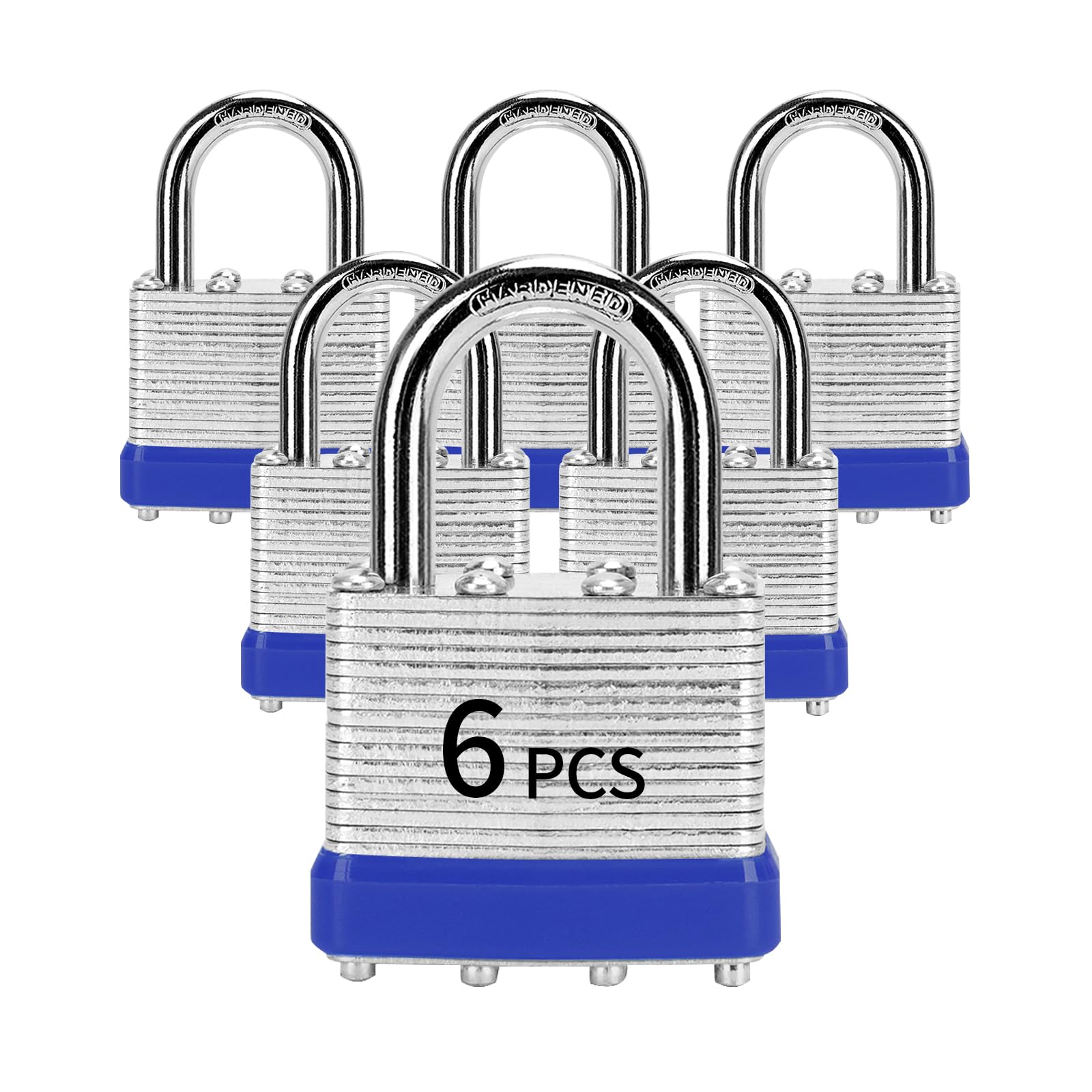 LQYN padlocks keyed-alike 6-pack for secure lockers and sheds.