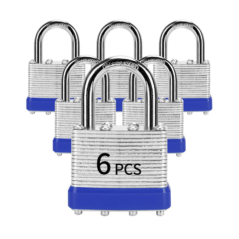 LQYN padlocks keyed-alike 6-pack for secure lockers and sheds.
