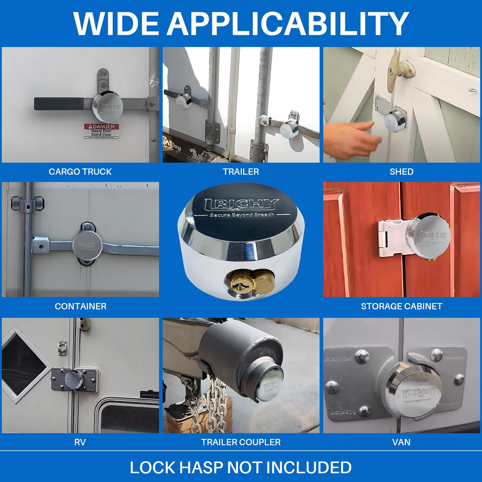 Lrichy puck lock diameter 2-7/8 inches for trailers