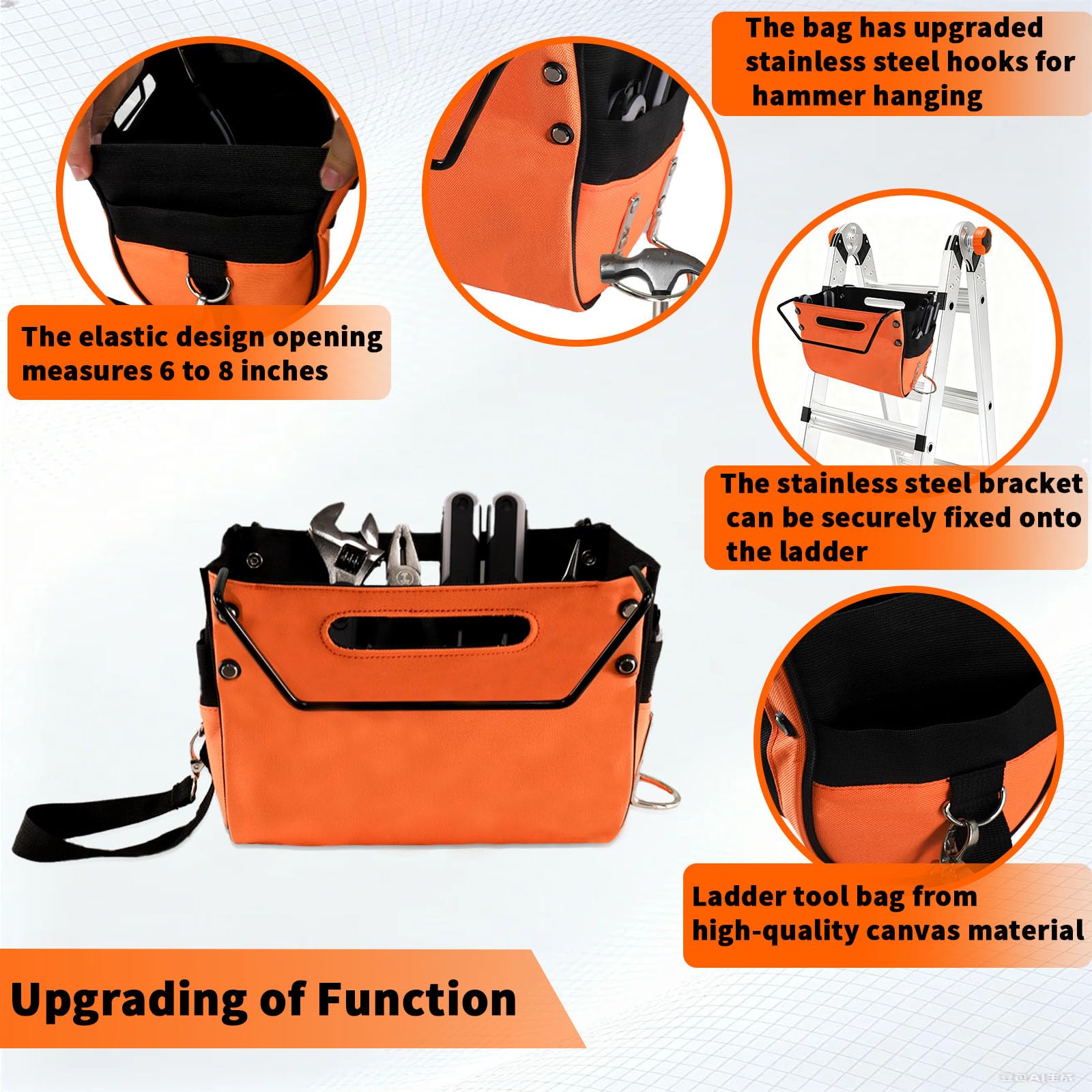 LRWZOV ladder bag open pocket enables fast tool retrieval