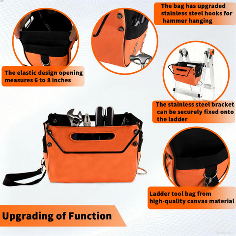 LRWZOV ladder bag open pocket enables fast tool retrieval