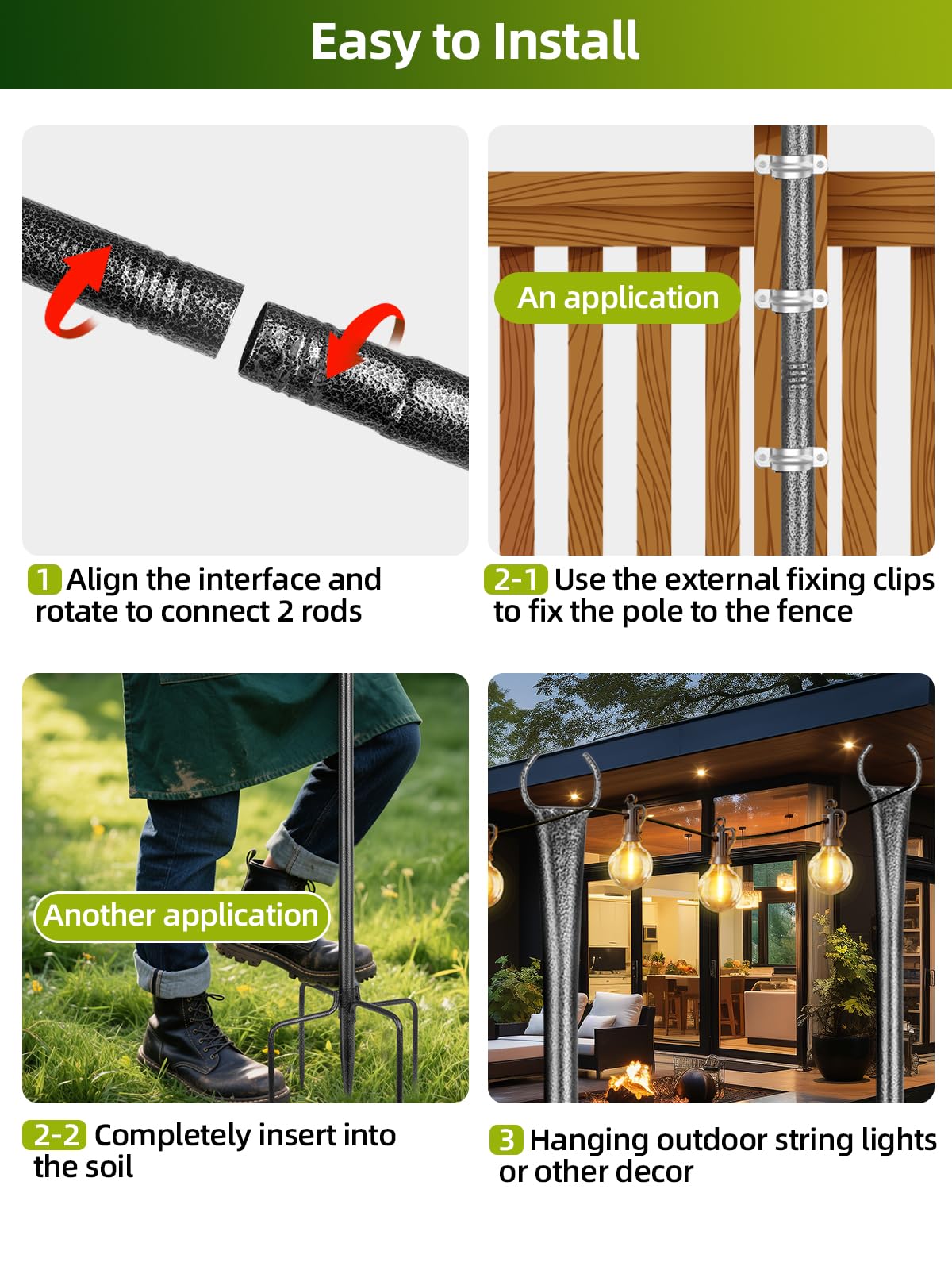 LRYXEG 24 screws included for sturdy outdoor assembly.