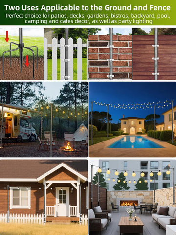 LRYXEG ground installation of poles for secure outdoor setup and flexible placement.