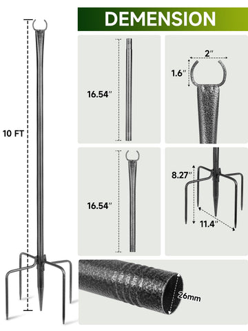 LRYXEG night-lit backyard scene featuring warm ambient glow with these poles.
