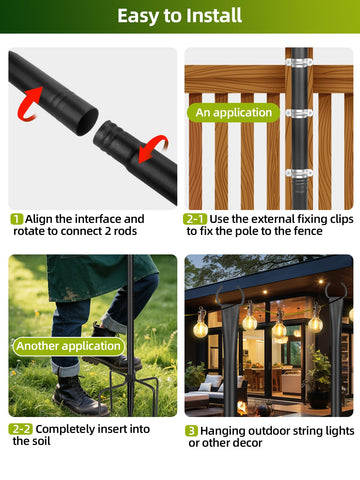 LRYXEG string light poles spacing guide for balanced layouts
