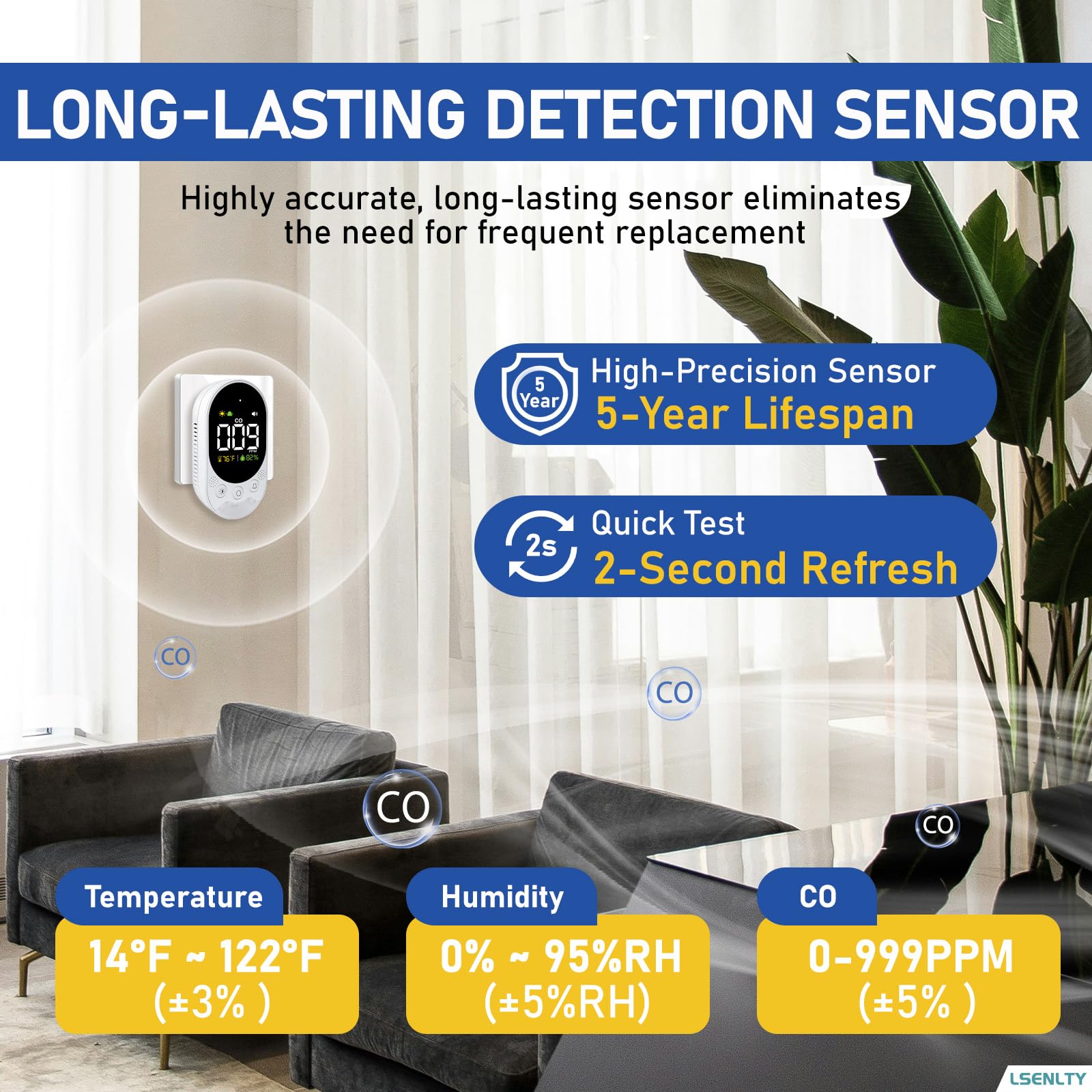 LSENLTY plug-in or AAA power options suit different power scenarios.