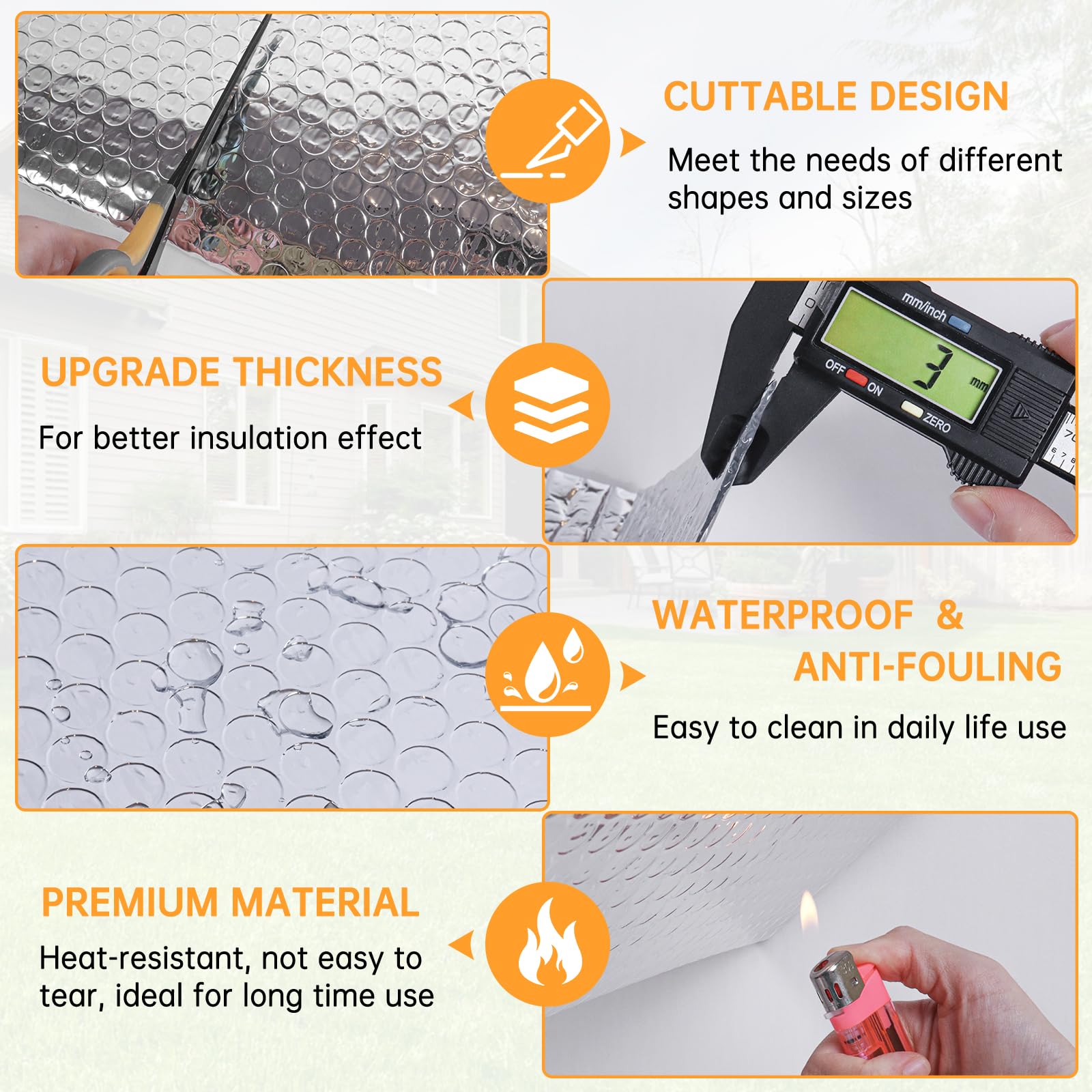 LSGCQ double-sided tape included enables quick, secure installation