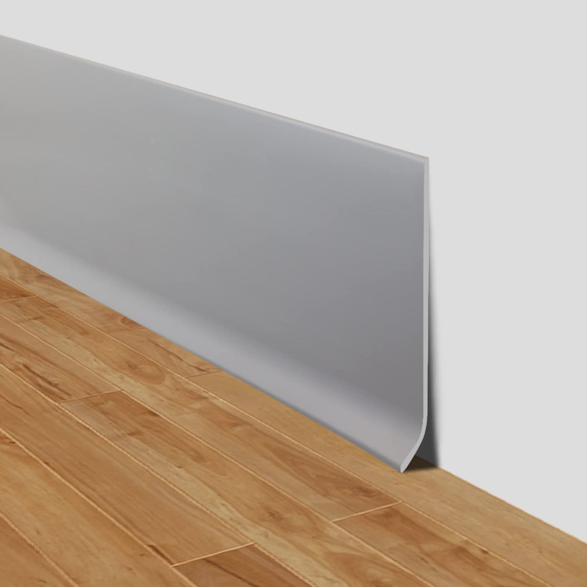 LSGCQ flexible gray baseboard molding ready for a seamless finish and quick installation.