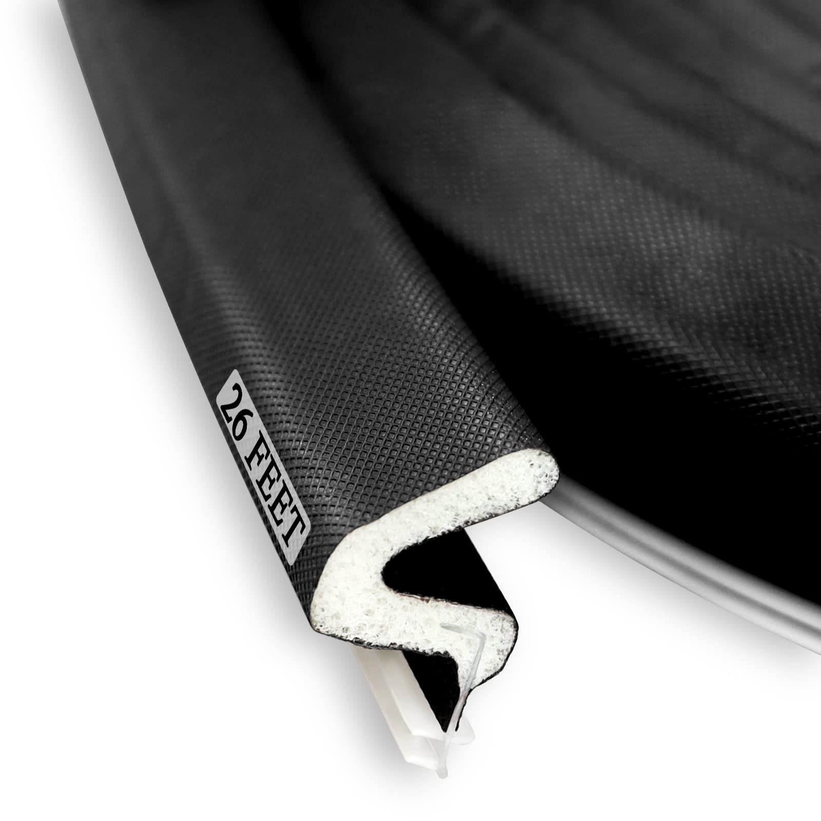 LSGCQ Kerf door seal 26ft shows a precise fit and durable weatherproofing.