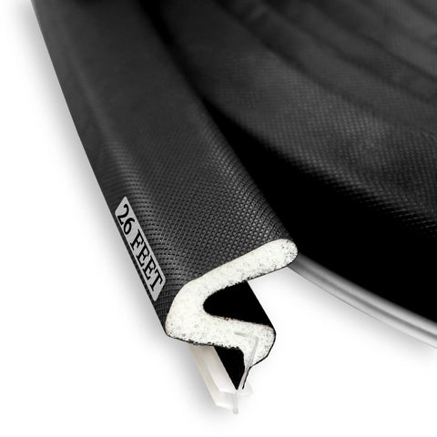 LSGCQ Kerf door seal 26ft shows a precise fit and durable weatherproofing.