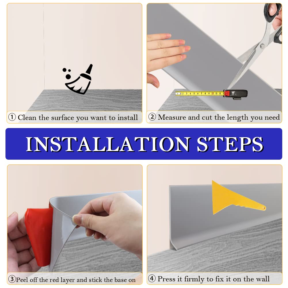 LSGCQ waterproof vinyl baseboard is easy to wipe clean in busy spaces.