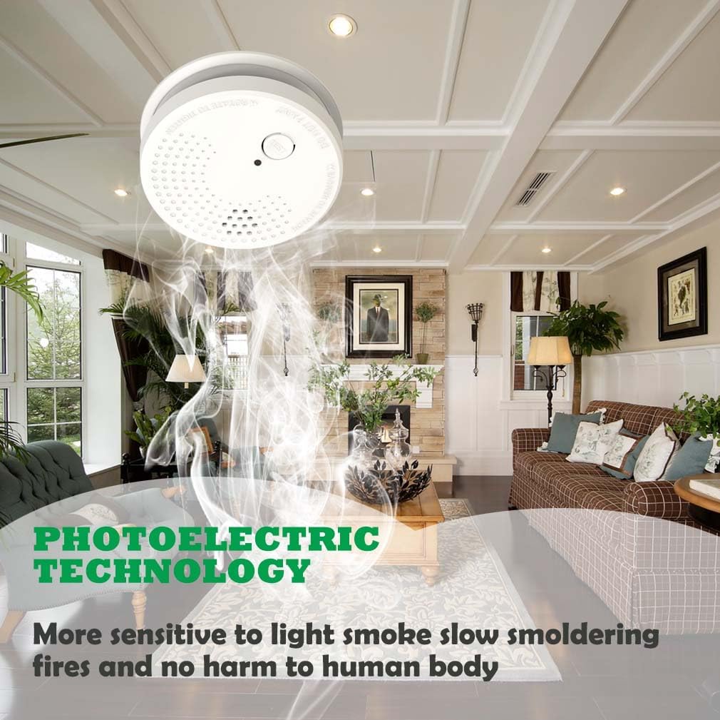 LSHOME alarm in use with LED flash and loud alert for early warning