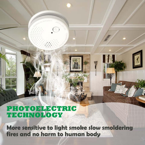 LSHOME alarm in use with LED flash and loud alert for early warning