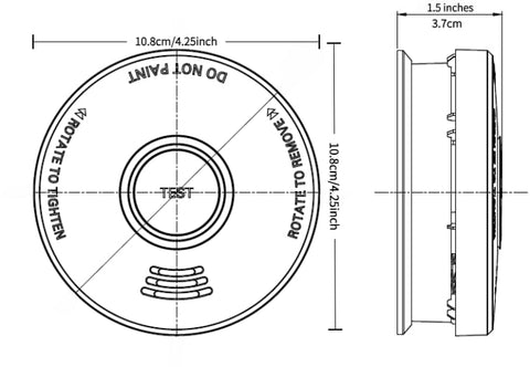 LSHOME smoke detector test button demonstrates easy weekly checks for reliability