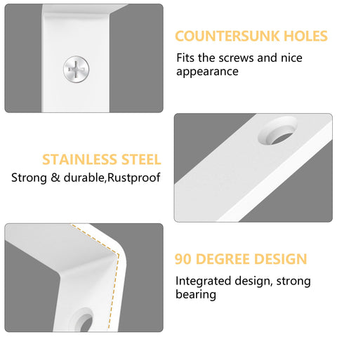 LSK L bracket at 90 degree angle offers rigid support for shelves and furniture corners