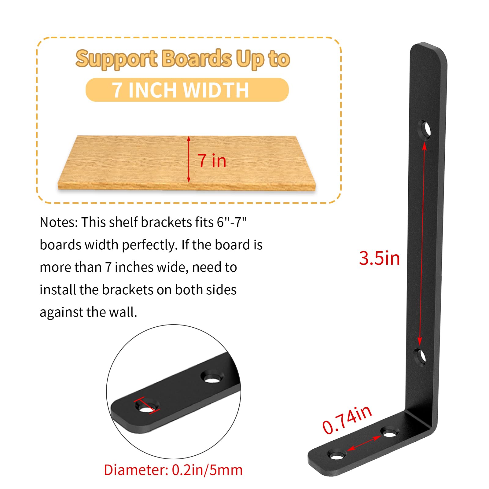 Hidden screw design on LSK brackets keeps hardware concealed for a clean look.