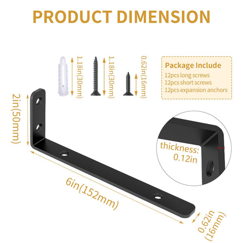 Matte black finish on LSK brackets enhances durability and modern style.