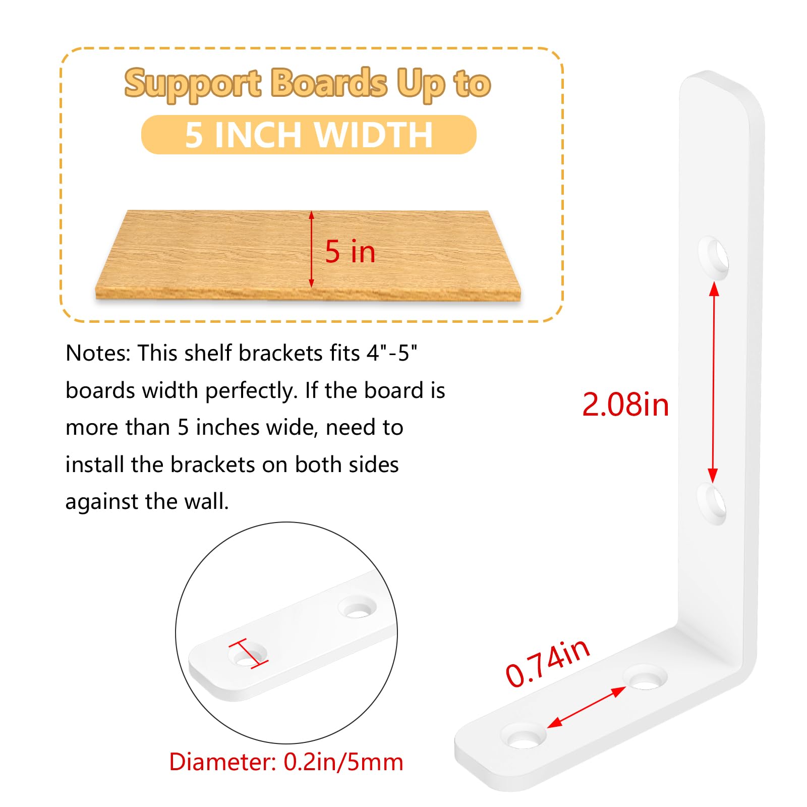 LSK bracket features rust proof white finish for long lasting appearance in kitchens and bathrooms