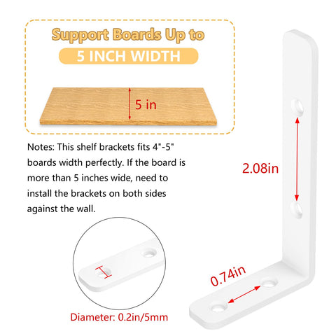 LSK bracket features rust proof white finish for long lasting appearance in kitchens and bathrooms