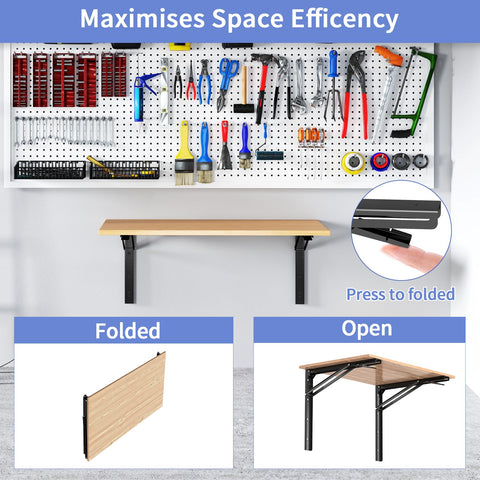 LSK kitchen/bathroom DIY shelving setup using folding brackets