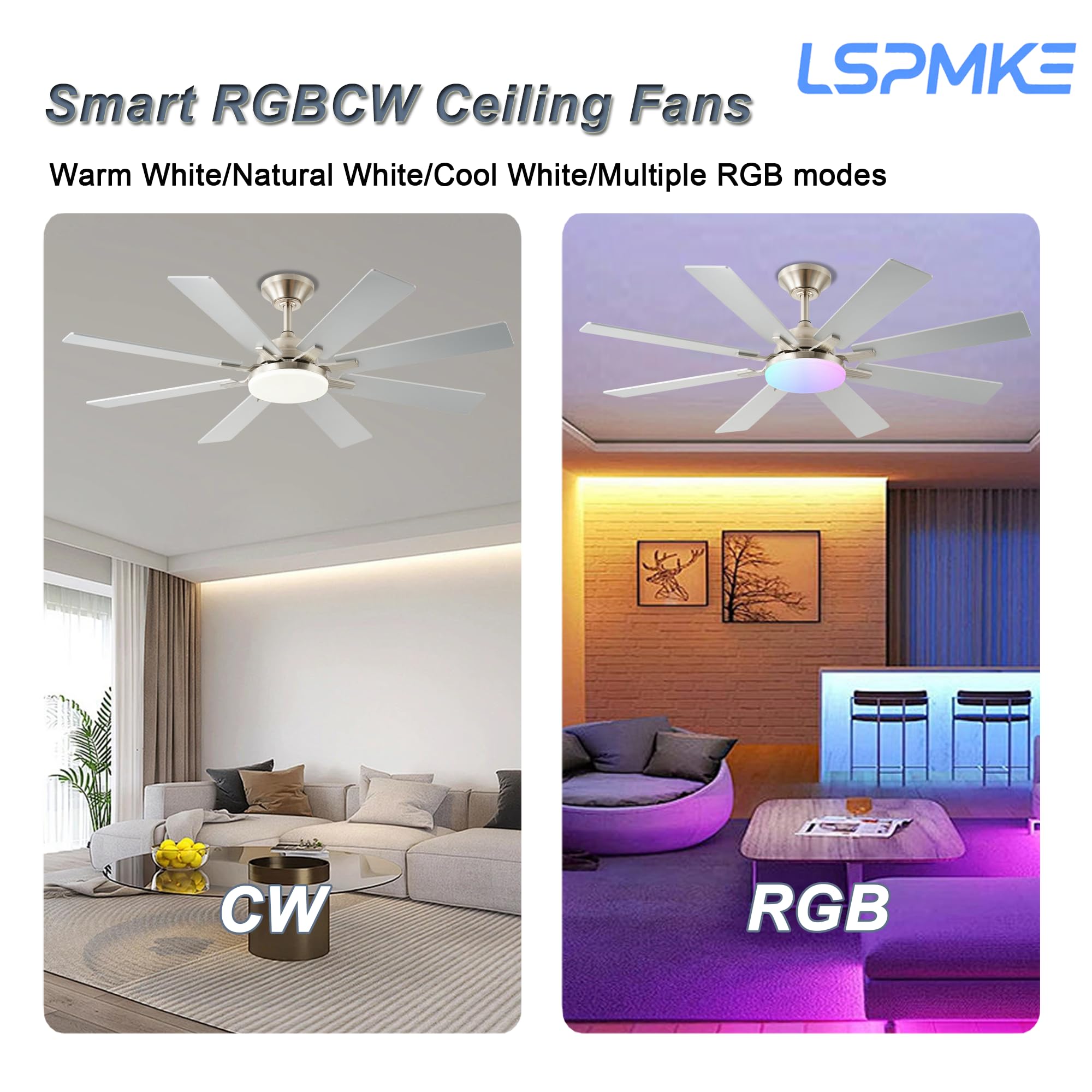 LSPMKE dimmable LED light for adjustable ambiance.