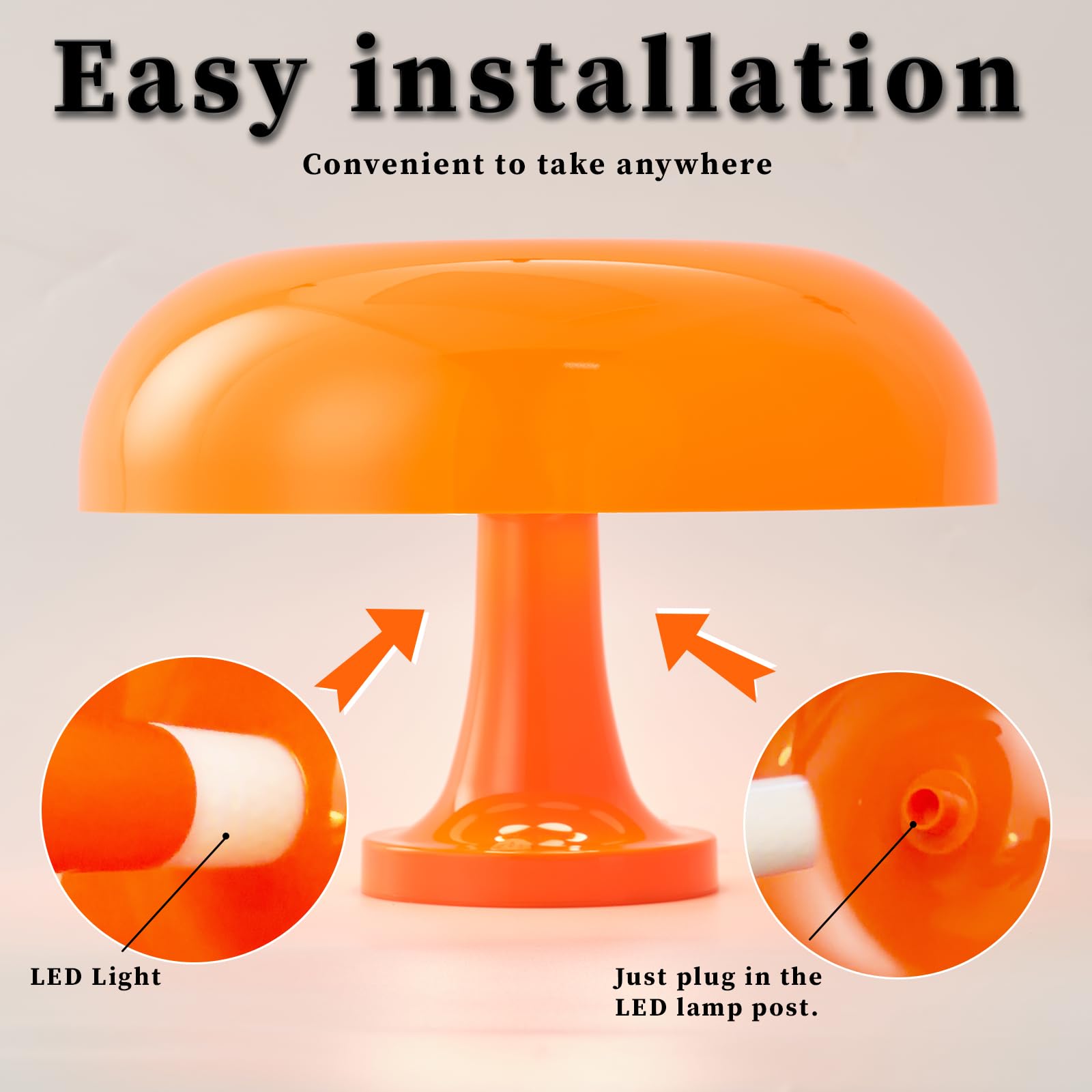 LSTVZSNRX mushroom cap lamp dimensions 32 cm by 23 cm.
