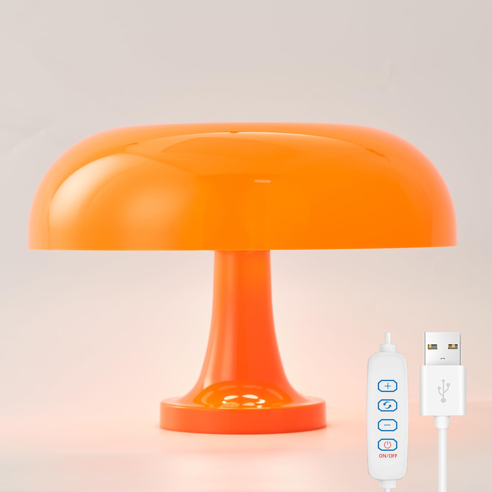 LSTVZSNRX mushroom cap lamp front view with sunset theme enhances cozy spaces.