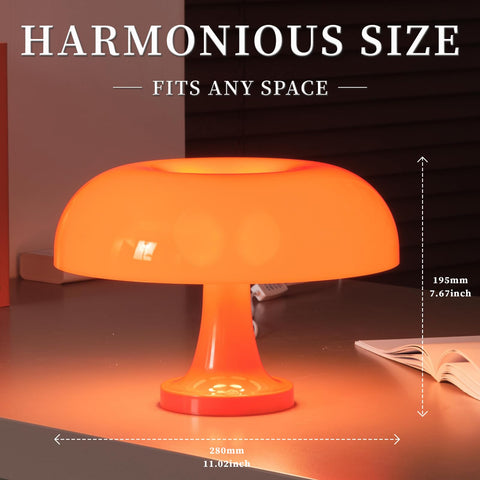 LSTVZSNRX mushroom cap lamp polymer PVC construction for durability.