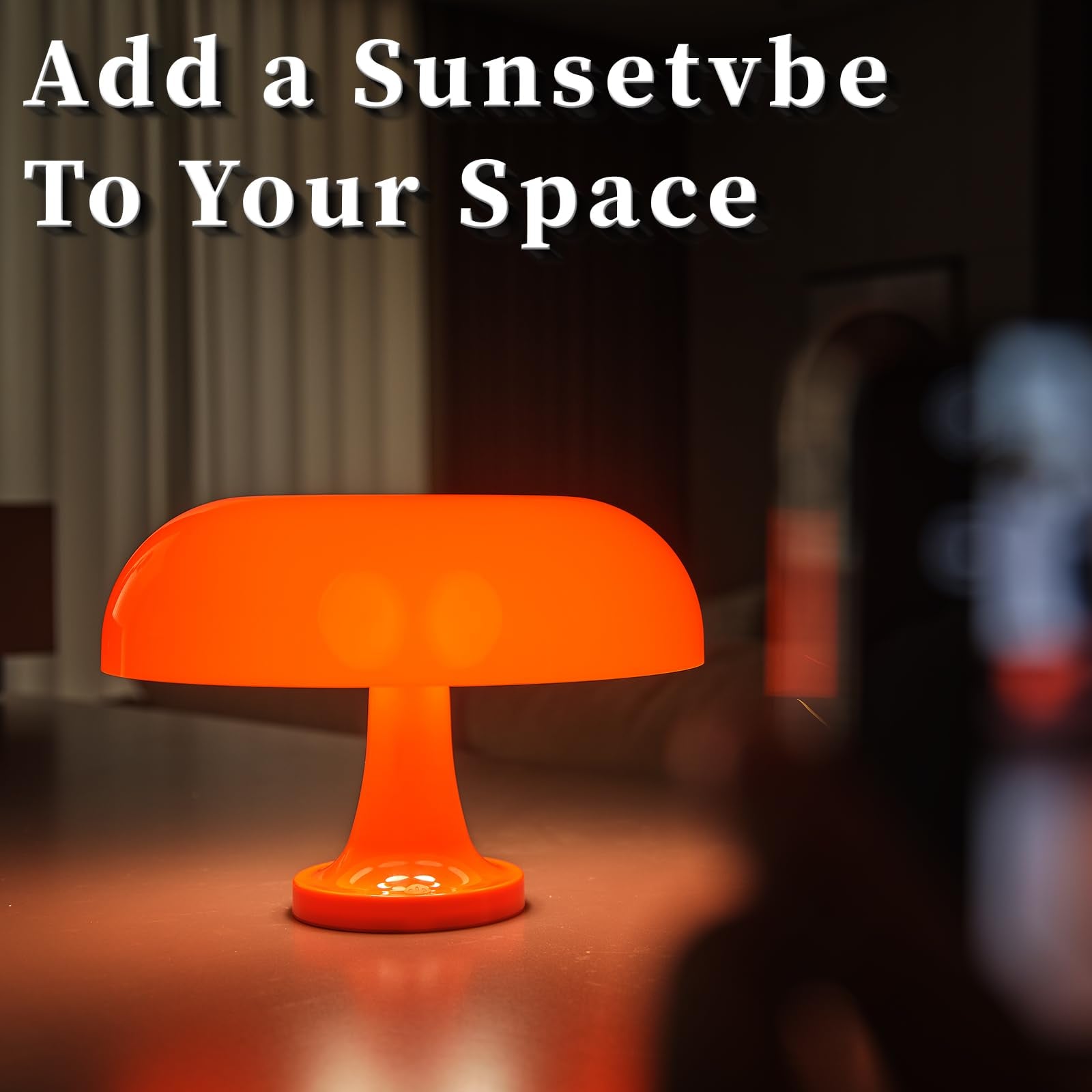 LSTVZSNRX mushroom cap lamp shade detail highlights polycarbonate finish and premium texture.