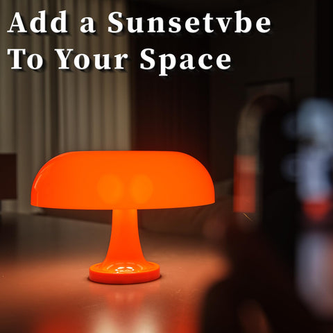 LSTVZSNRX mushroom cap lamp shade detail highlights polycarbonate finish and premium texture.