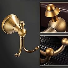 LSWYYP antique brass coat hook provides sturdy wall mounting for clothes.