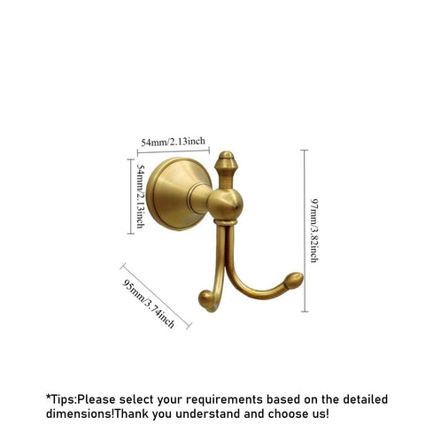 LSWYYP horn-shaped brass bathroom hook adds retro charm and practicality.