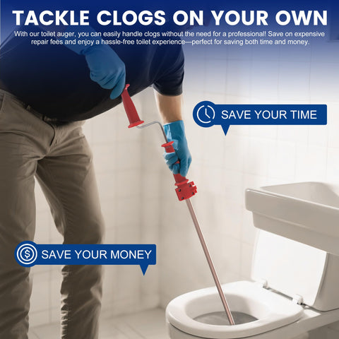 LTDTACTBAG 3-foot toilet snake, flexible design for quick unclogging.