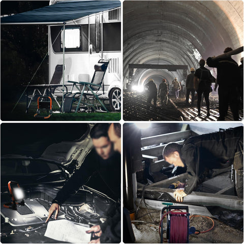 LTE Lighting Even 50W LED work light – 5m cord with switch for quick, versatile setup.