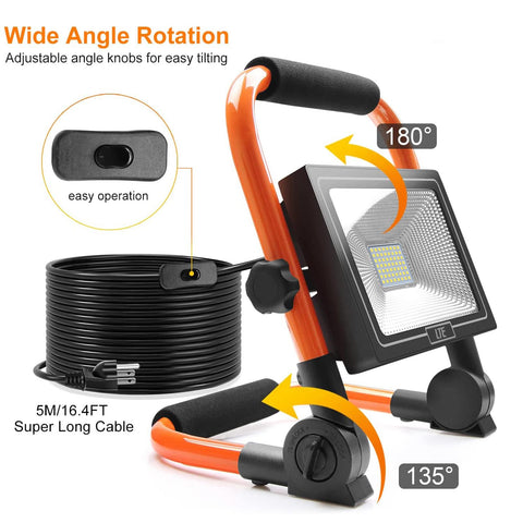 LTE Lighting Even 50W LED work light – IP66 waterproof design for indoor and outdoor use.