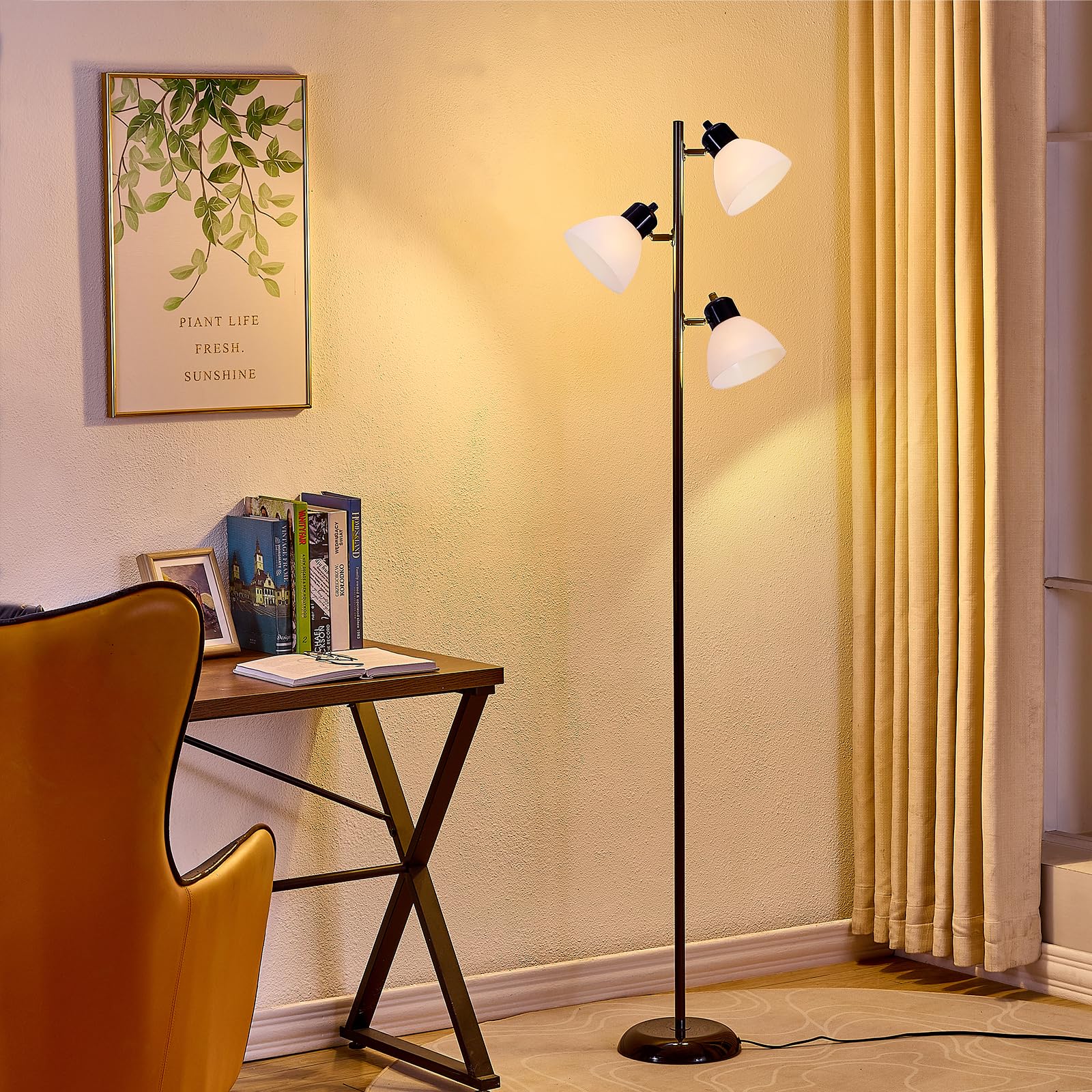 LTGSRC Floor lamp with individual on/off switches for customized brightness.