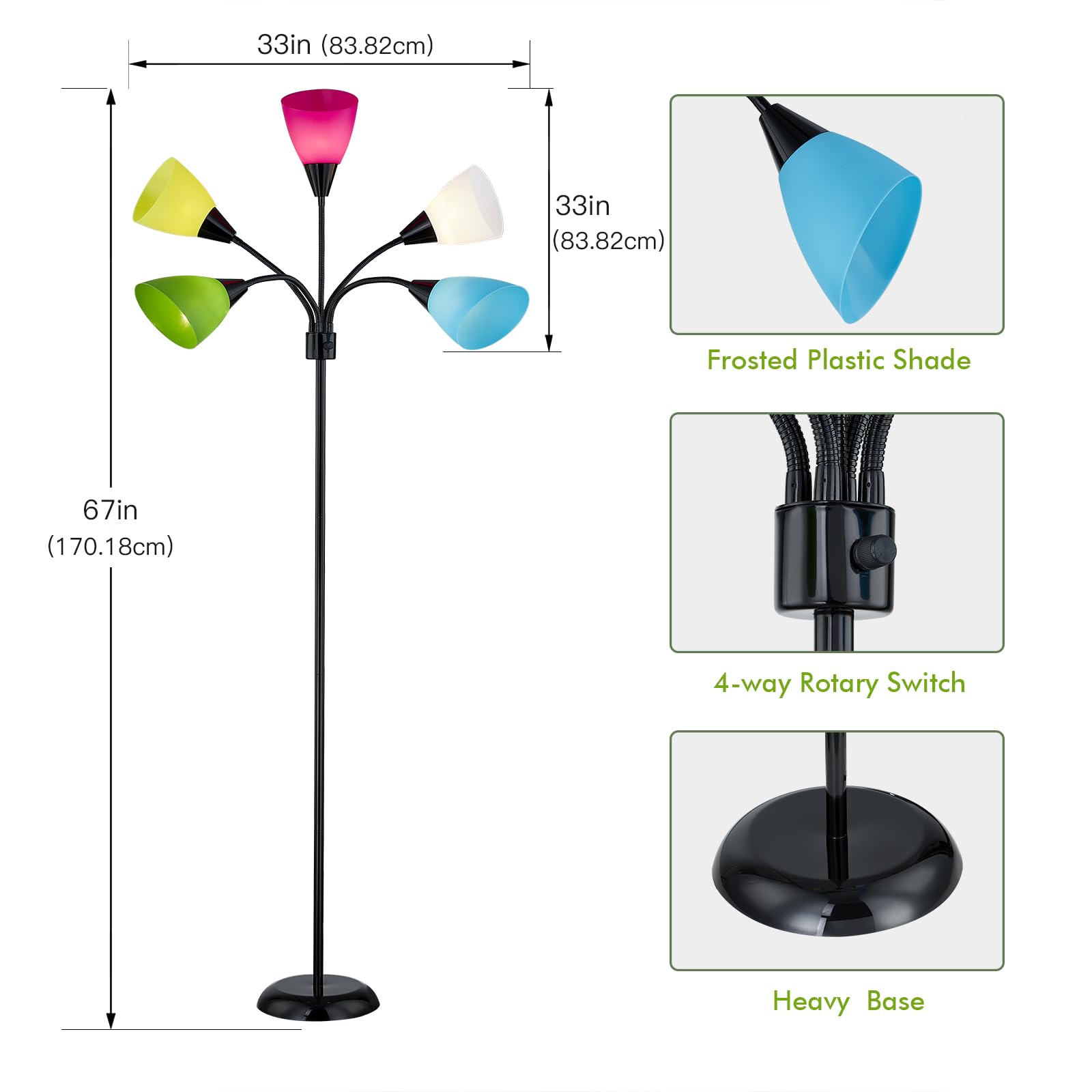 LTGSRC Medusa colorful shades add vibrant mood lighting