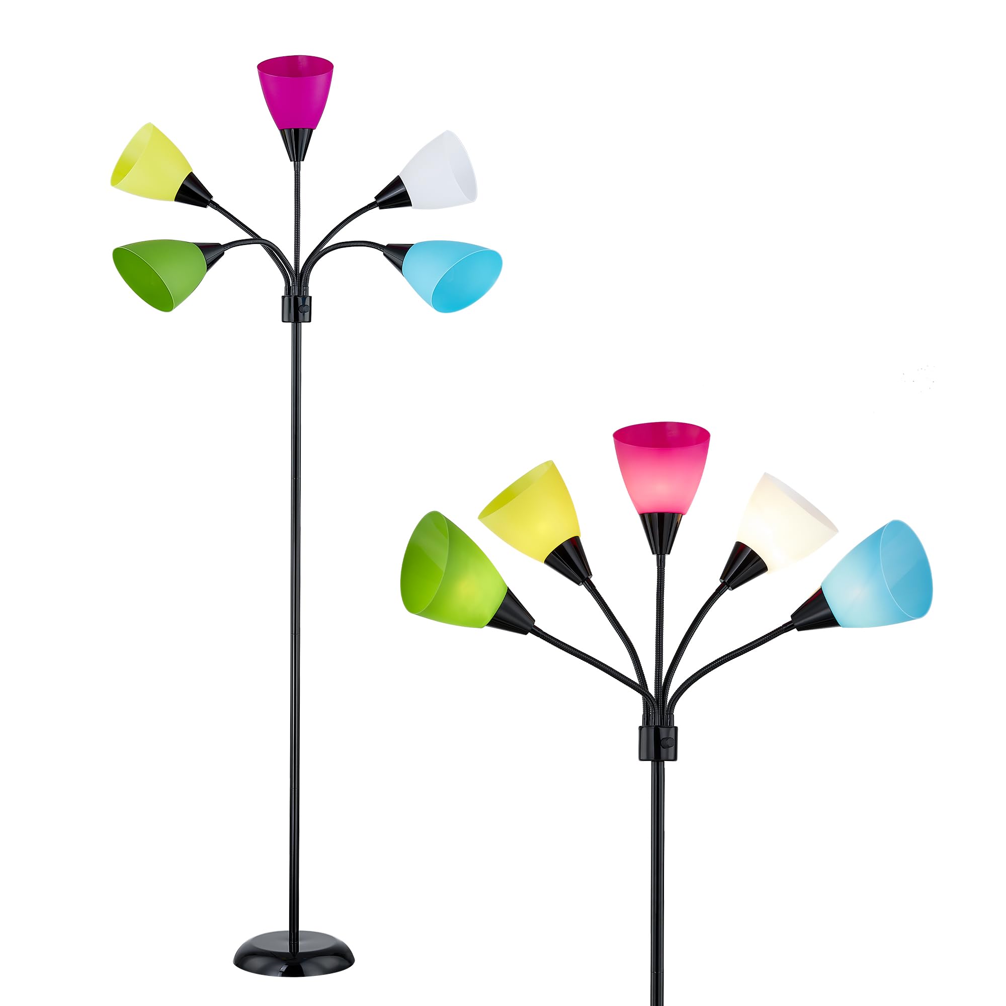 LTGSRC Medusa floor lamp with gooseneck arms for customizable reading light