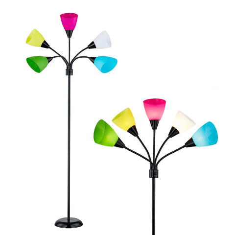 LTGSRC Medusa floor lamp with gooseneck arms for customizable reading light