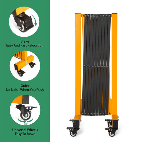LTSEAME yellow barricade adds high visibility to warning zones and restricted areas.