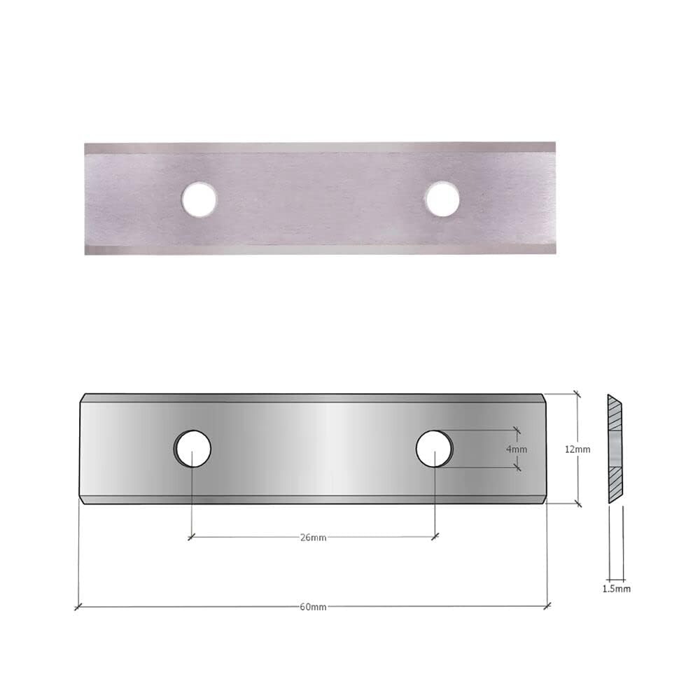 LU&MN double-edged reversible blade with two cutting edges for longer life.