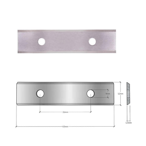 LU&MN double-edged reversible blade with two cutting edges for longer life.