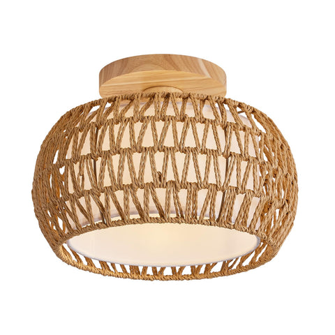 Luafac rattan shade light, durable material for long-term use.