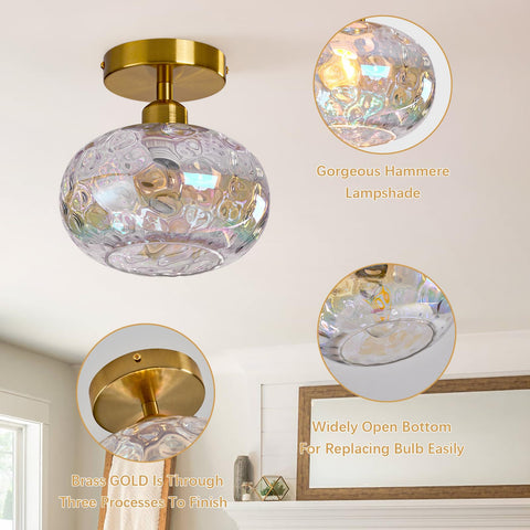 Detail of Luafac brushed brass finish for refined vintage charm.