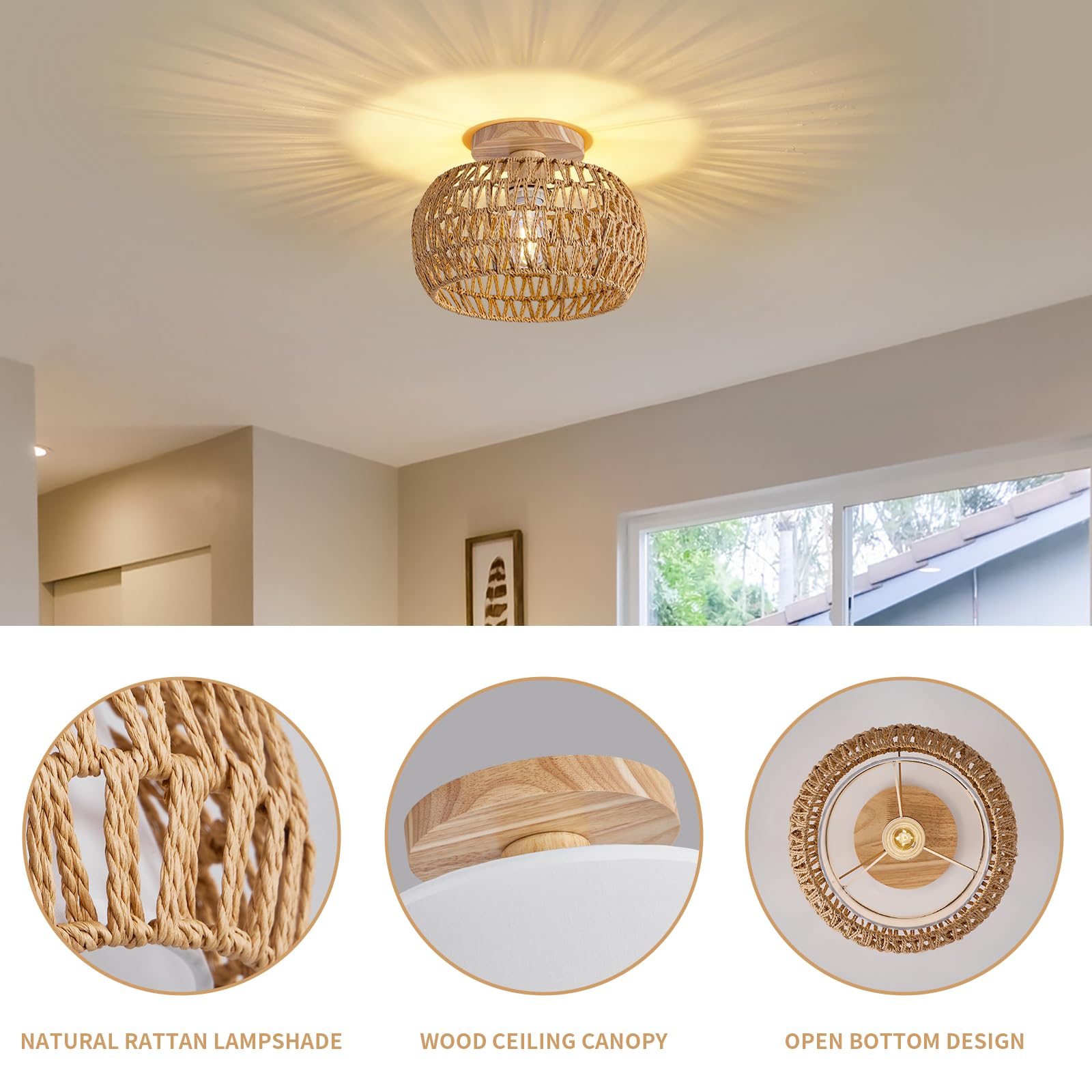 Luafac farmhouse fixture, warm ambience for kitchen islands.