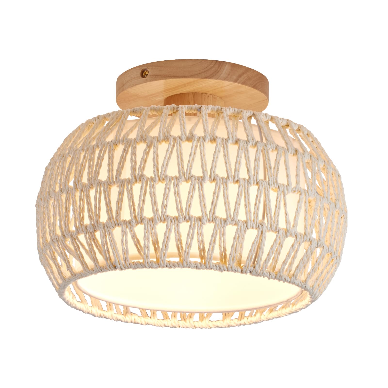 Luafac nursery soft glow rattan light provides gentle illumination