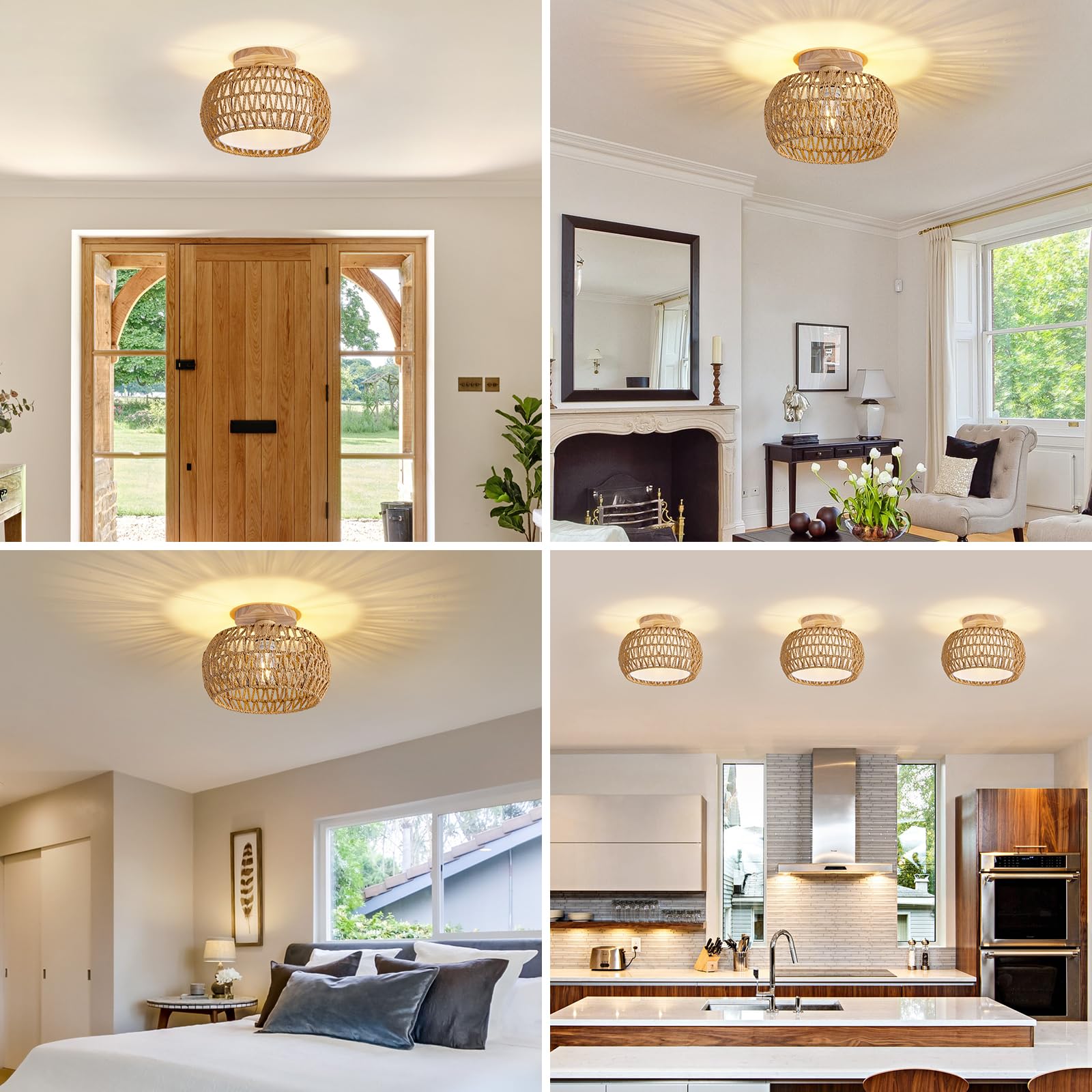 Luafac rattan chandelier, woven weave for coastal dining areas.